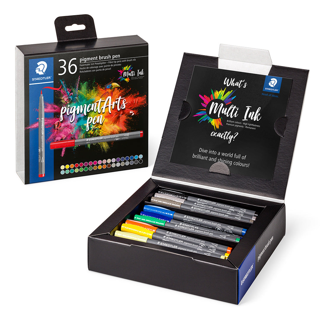 Staedtler Pigment Arts Brush Pen Set of 36