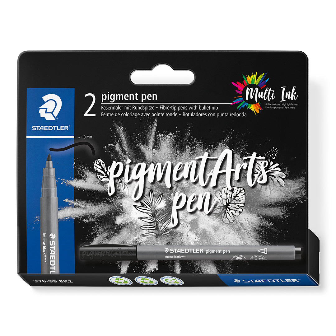 Staedtler Pigment Arts Soft Brush Pen Set of 6 Assorted Greys
