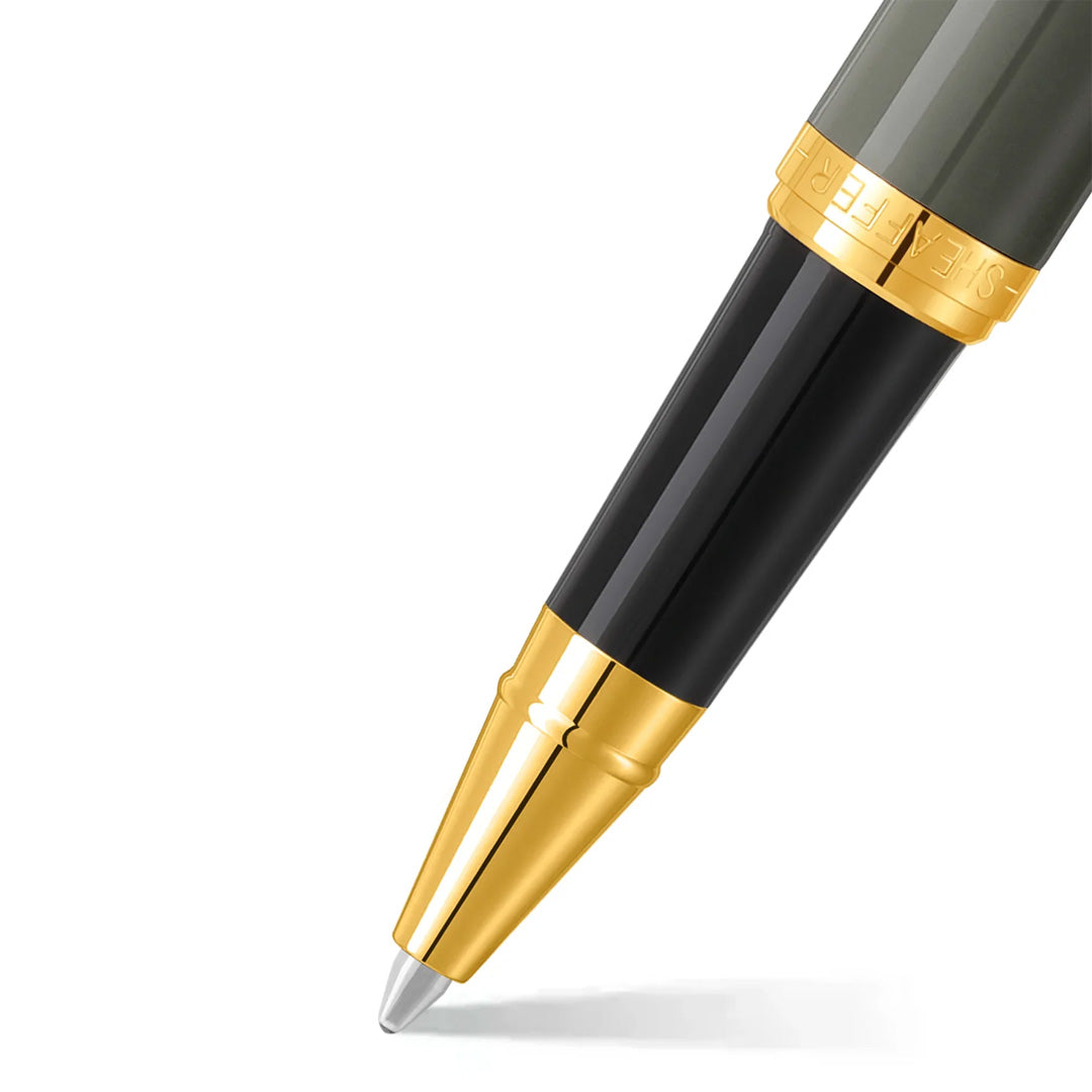 Sheaffer VFM E9427 Rollerball Pen Light Grey With PVD Gold Trim