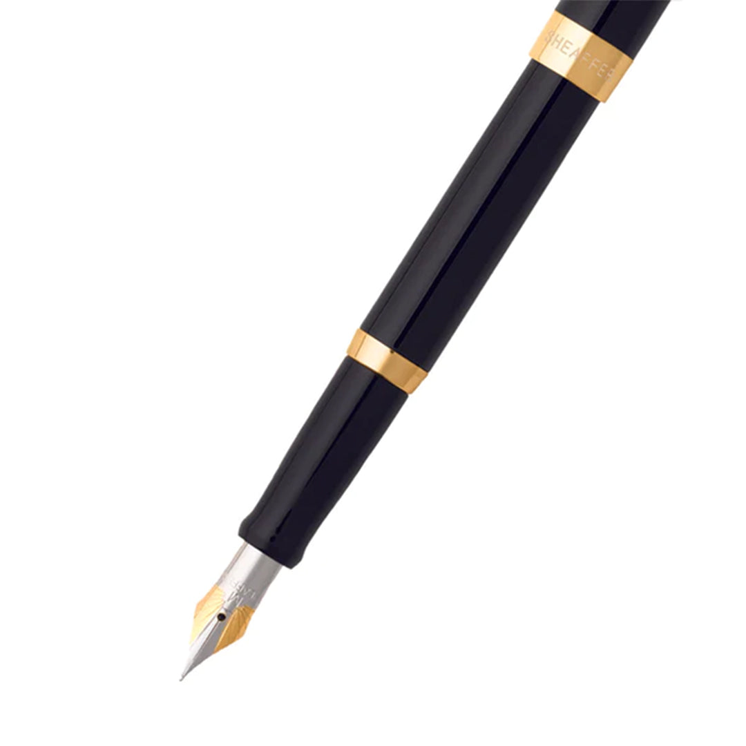 Sheaffer Sagaris E9471 Fountain Pen Glossy Black with Gold Tone Trim