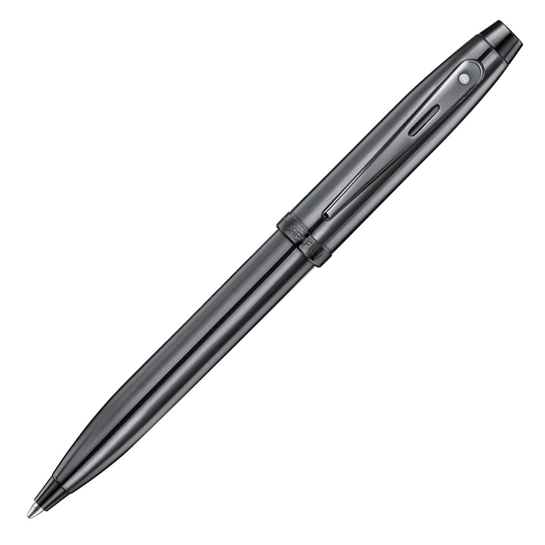 Sheaffer 100 E9375 Ballpoint Pen Ionic Grey Gunmetal with PVD Trim