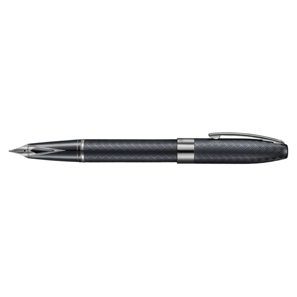 Sheaffer Legacy Chevron 9066 Fountain Pen Matte Black with PVD Gunmetal Inlaid Nib and Trims