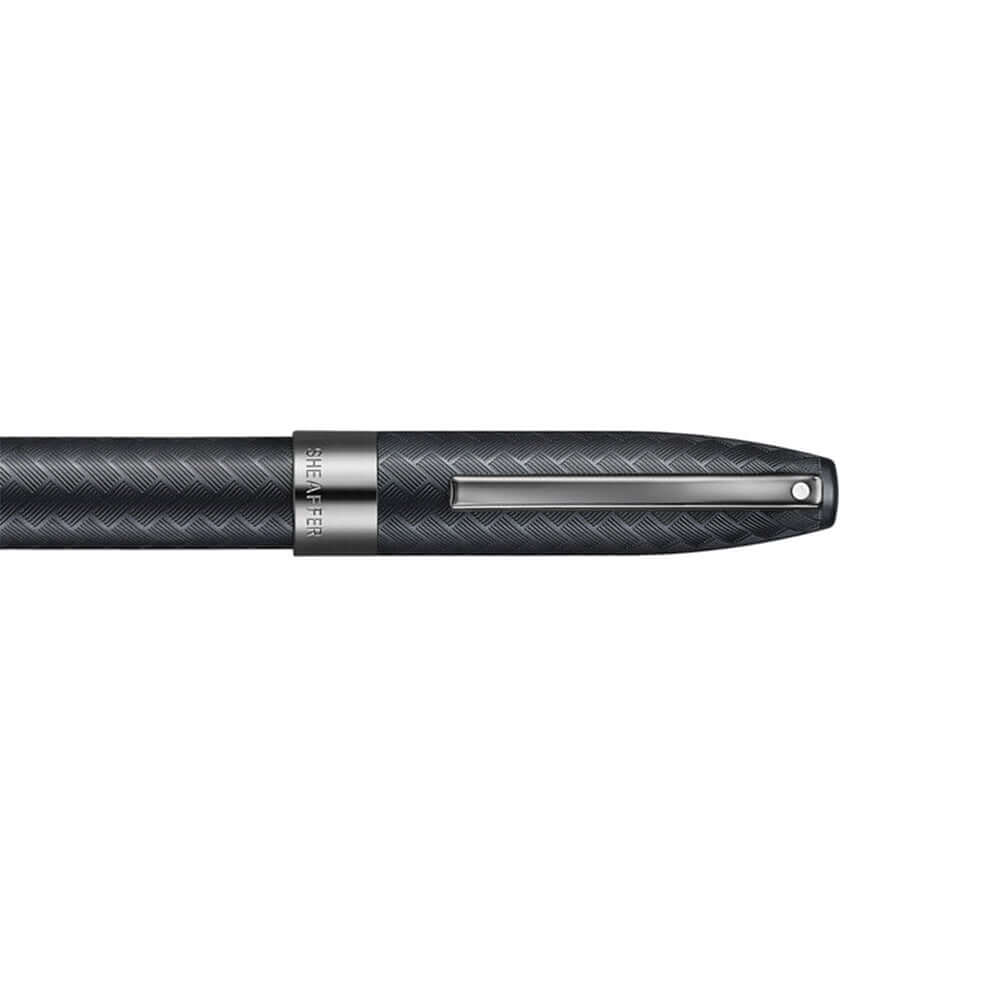 Sheaffer Legacy Chevron 9066 Fountain Pen Matte Black with PVD Gunmetal Inlaid Nib and Trims