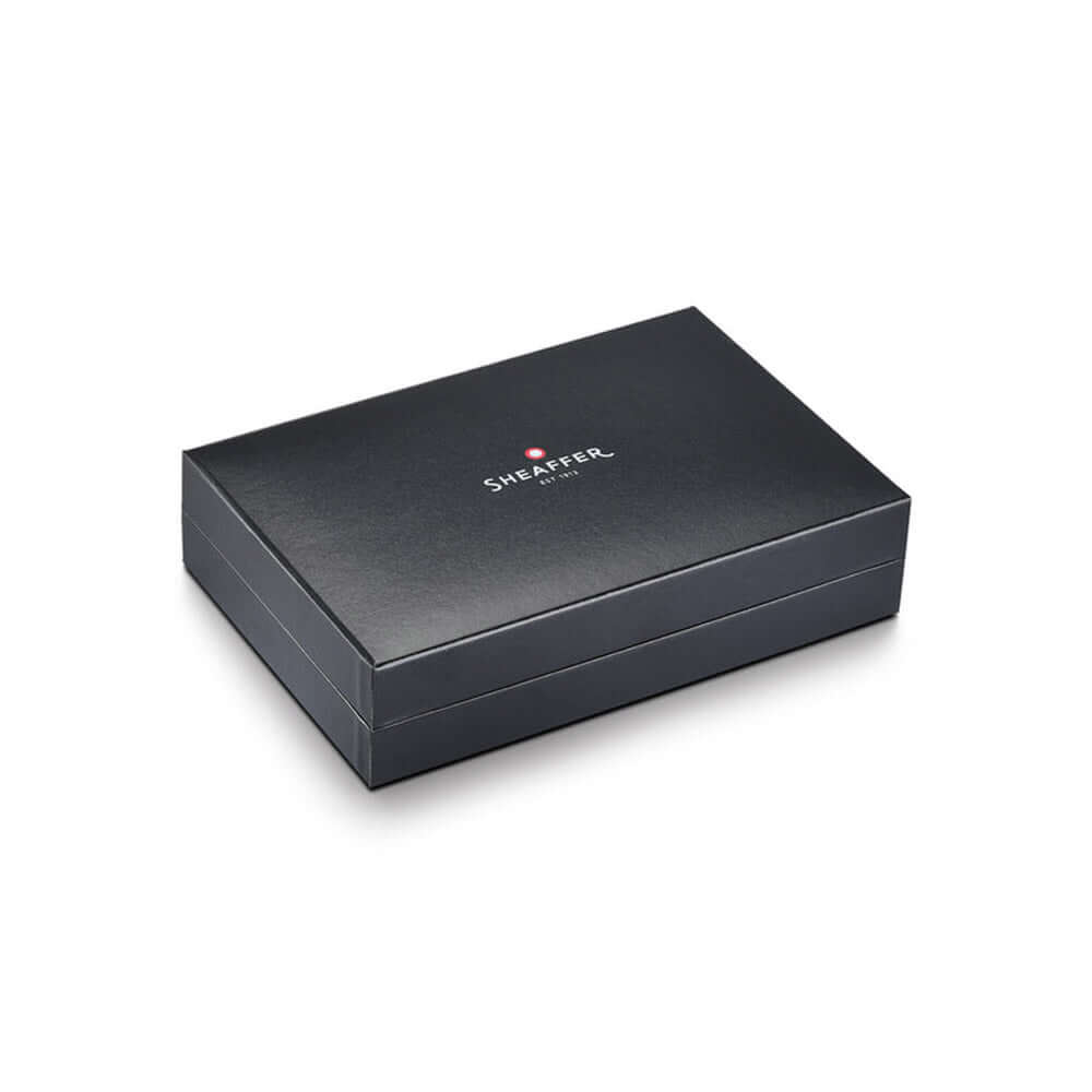 Sheaffer Legacy Chevron 9066 Fountain Pen Matte Black with PVD Gunmetal Inlaid Nib and Trims