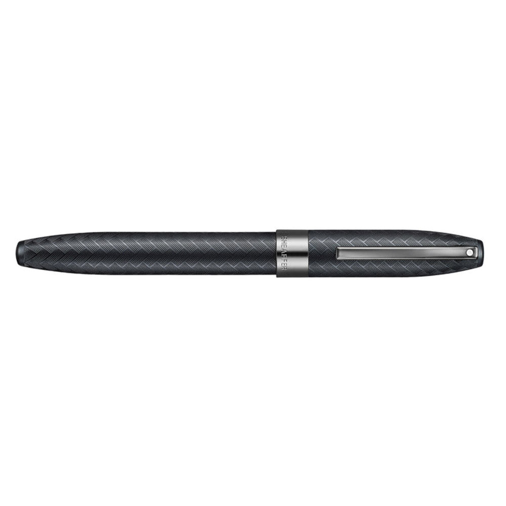 Sheaffer Legacy Chevron 9066 Fountain Pen Matte Black with PVD Gunmetal Inlaid Nib and Trims