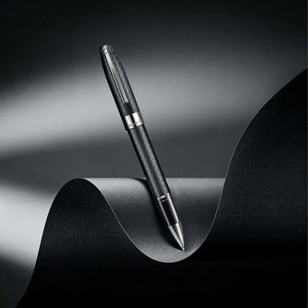 Sheaffer Legacy Chevron 9066 Rollerball Pen Matte Black with PVD Gunmetal Trims