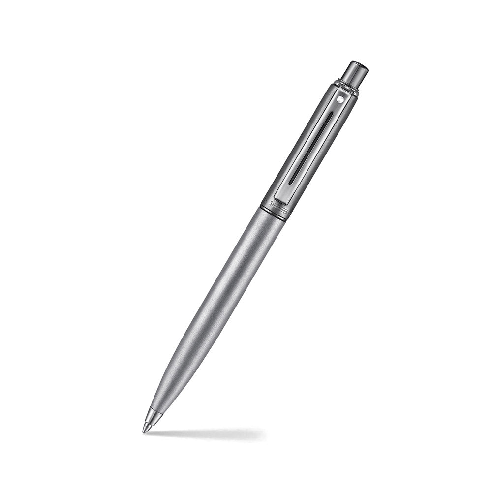 Sheaffer Sentinel 338 Ballpoint Pen Metallics Bicolor Satin Matt Gunmetal and Silver with shiny PVD Trims