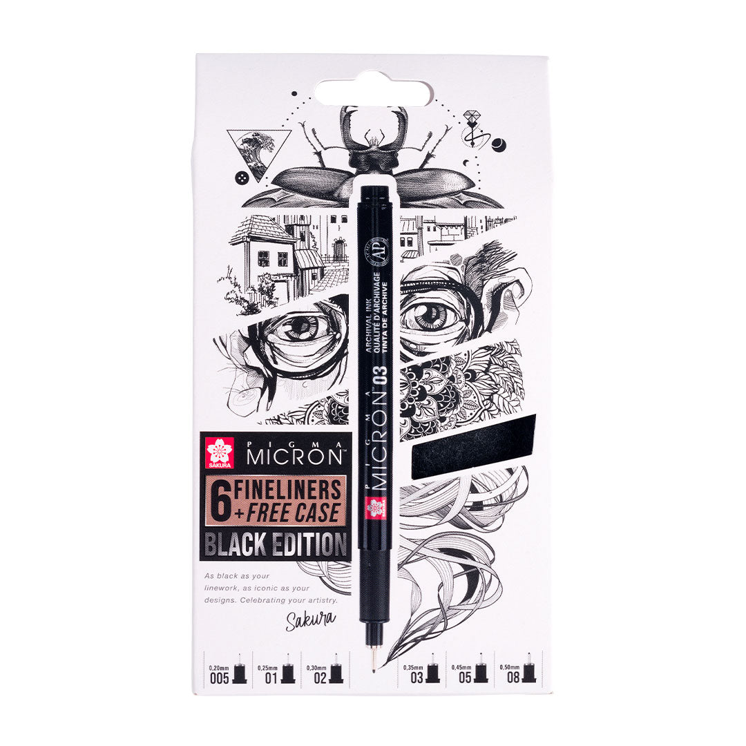 Sakura Pigma Micron Drawing Pen Set of 6