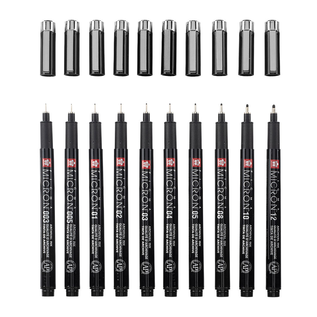 Sakura Pigma Micron Drawing Pen Set of 10