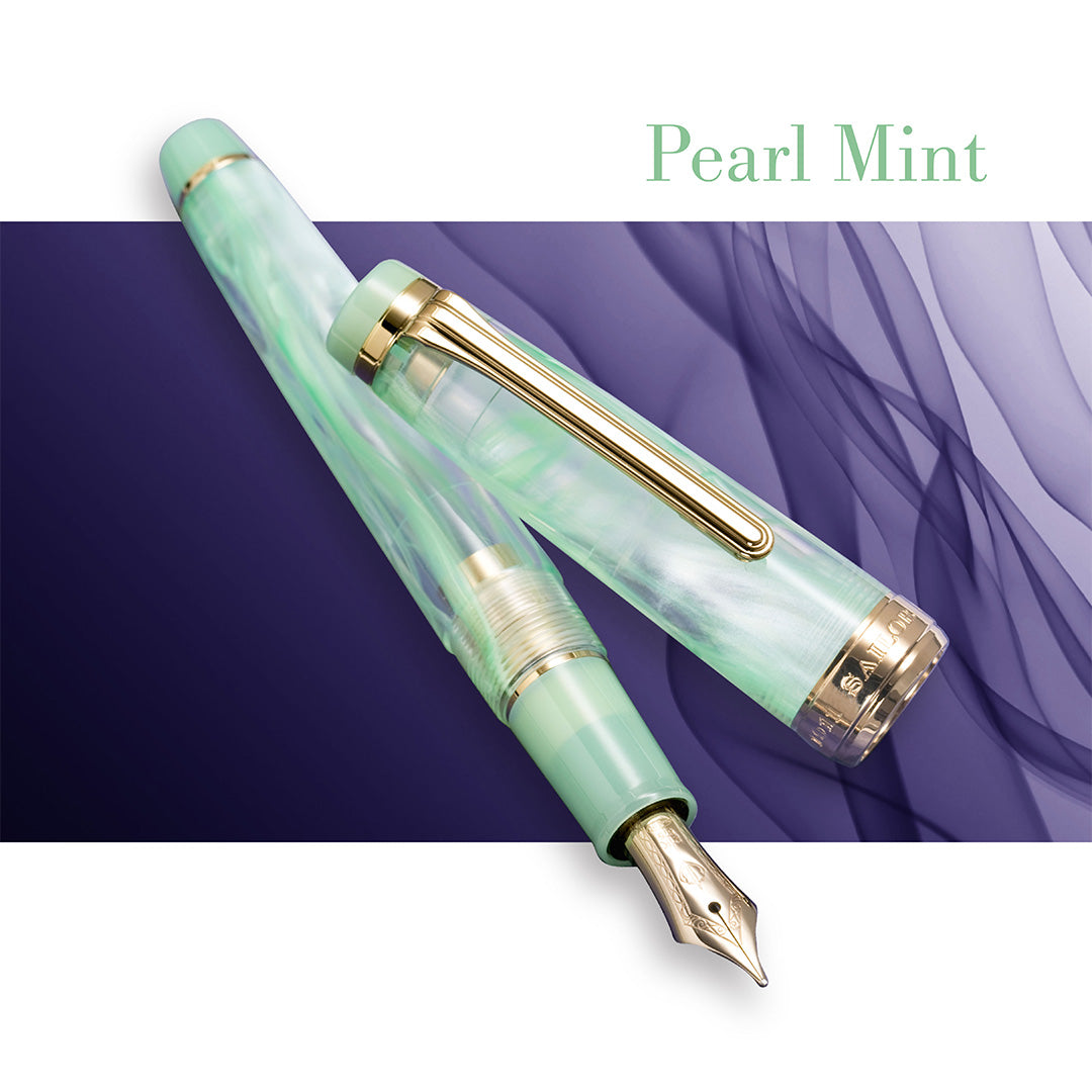Sailor Professional Gear Regular Fountain Pen Veilio Acrylic Pearl Mint 21K Nib