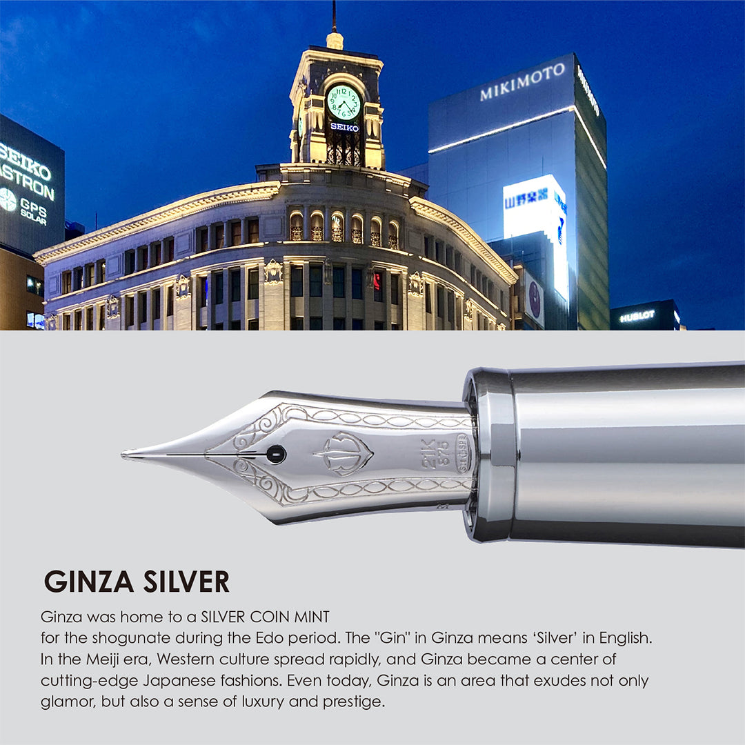 Sailor Professional Gear Limited Edition Fountain Pen Ginza Silver