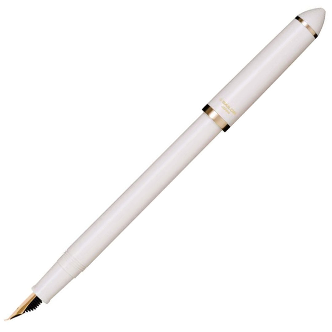 Sailor Fude de Mannen Calligraphy Fountain Pen Pearl White