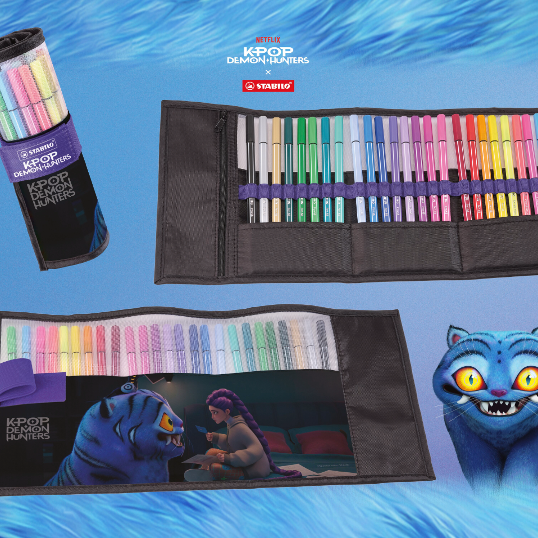 STABILO Pen 68 x KPop Demon Hunters Rollerset of 25 Assorted Colours