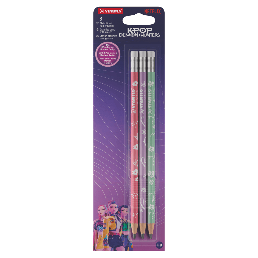 STABILO x KPop Demon Hunters Set of 3 Graphite Pencils Rumi, Mira, Zoey