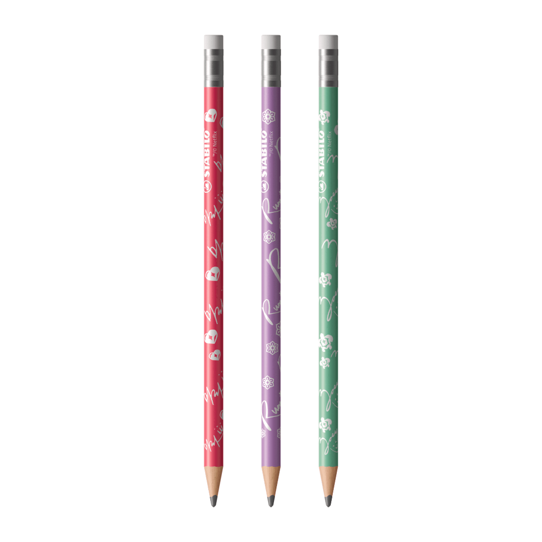 STABILO x KPop Demon Hunters Set of 3 Graphite Pencils Rumi, Mira, Zoey