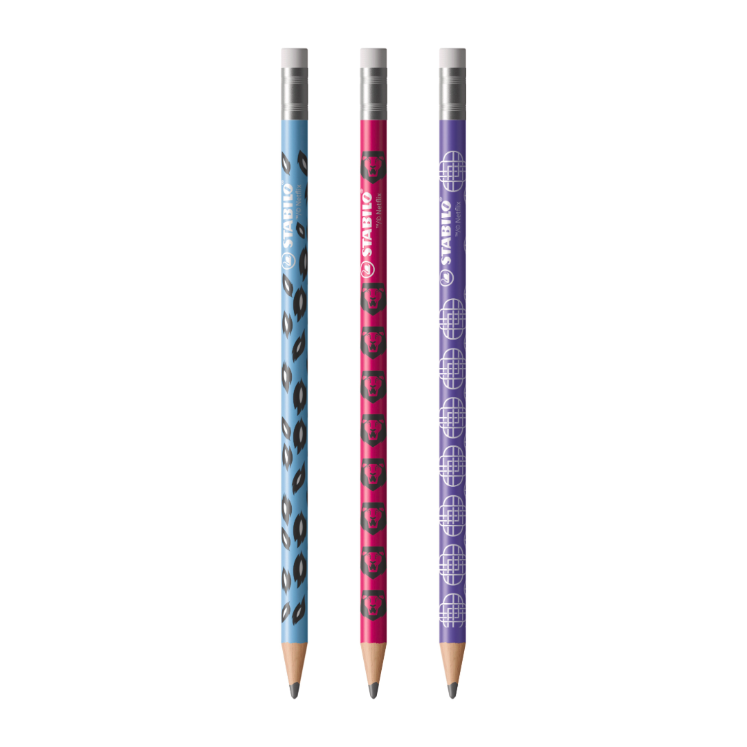 STABILO x KPop Demon Hunters Set of 3 Graphite Pencils Demons, Derpy, Saja Boys
