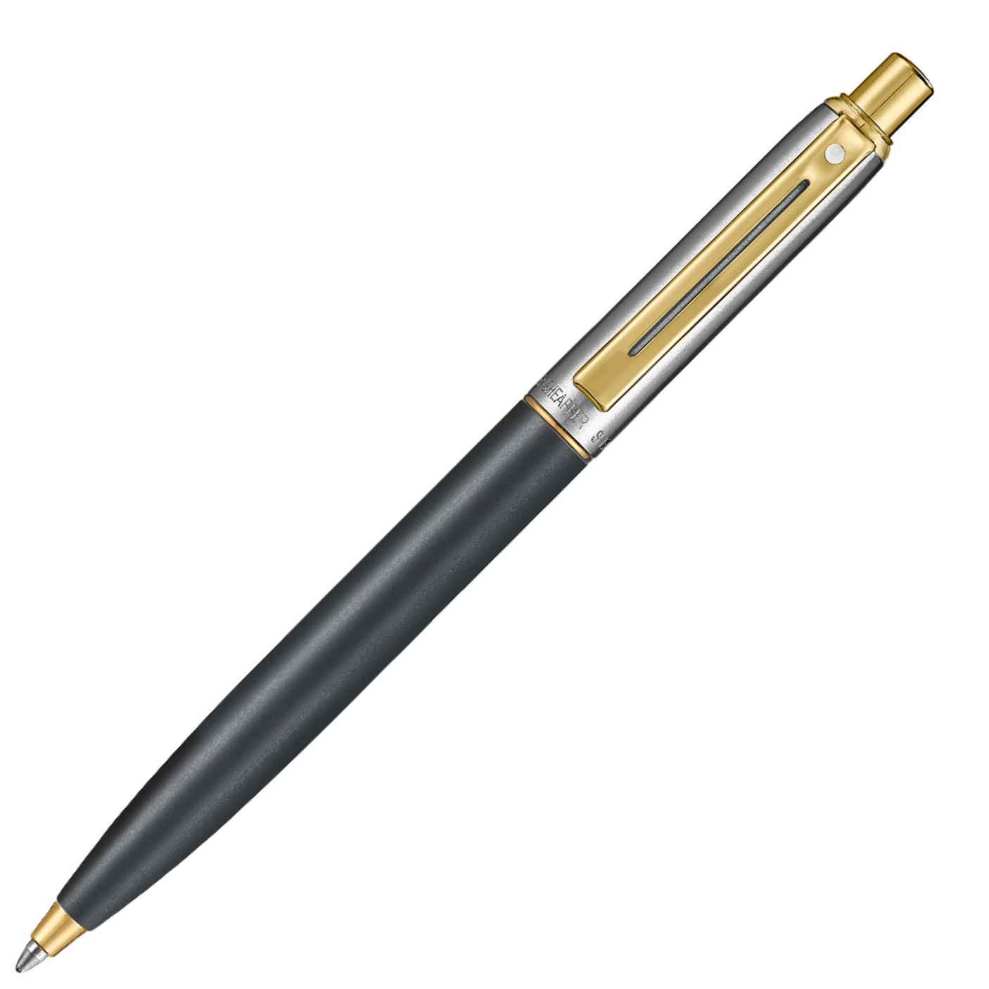 Sheaffer Sentinel 334 Ballpoint Pen Matt Black with Chrome Cap and PVD Gold Trim