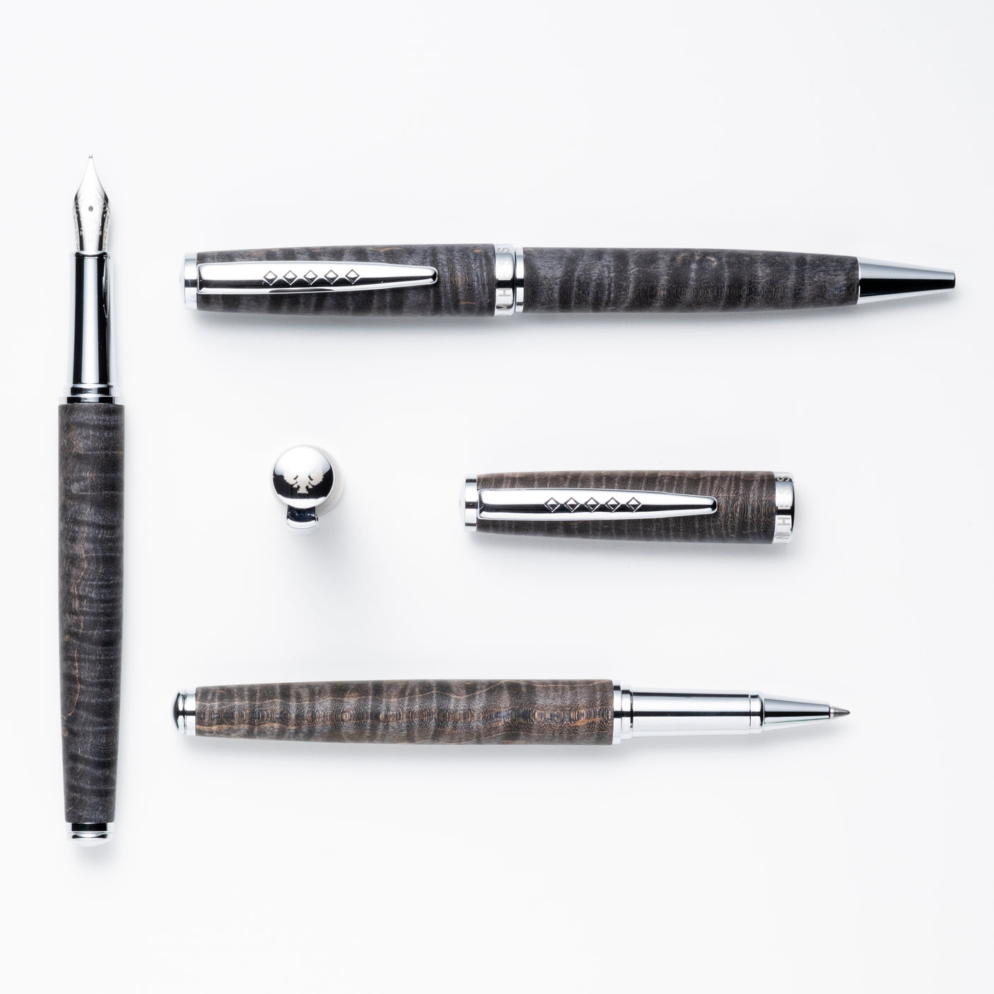 Tom Hessin Edinburgh Wooden Barrel Ballpoint Pen Stockbridge Stone