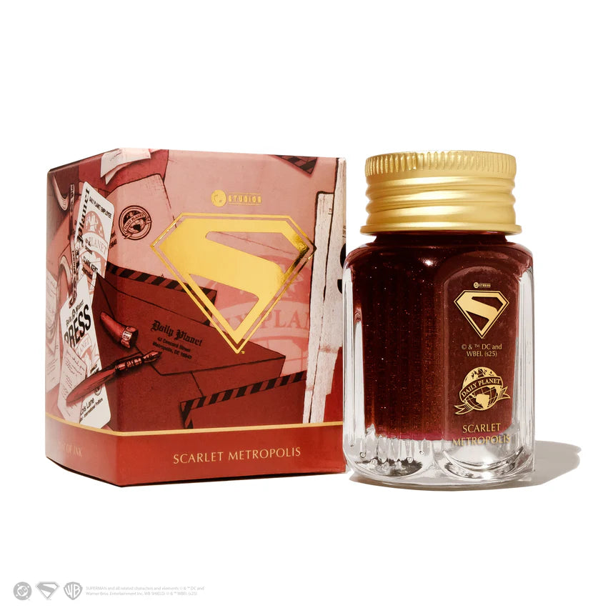 Ferris Wheel Press Superman Fountain Pen Ink 28ml Scarlet Metropolis
