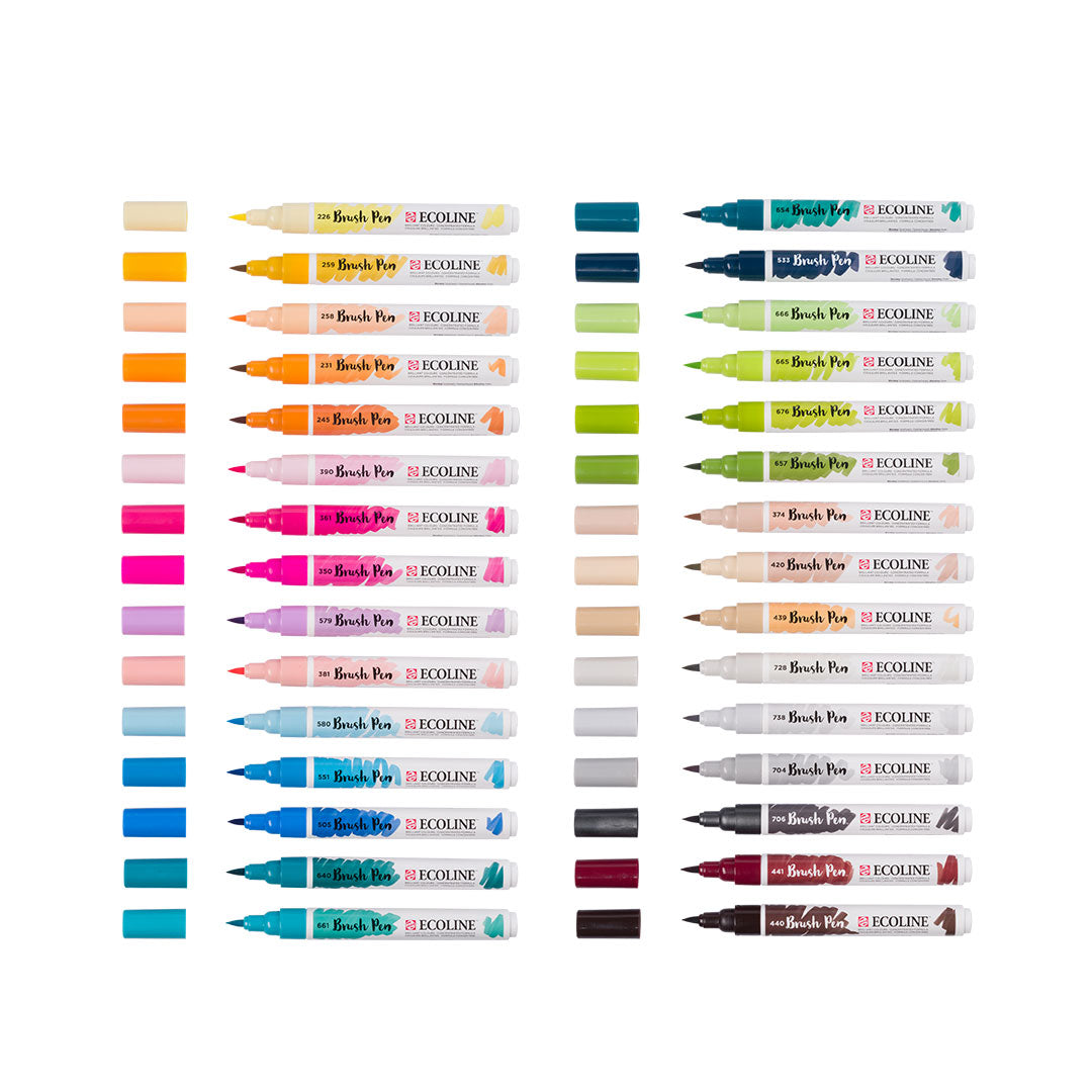 Royal Talens Ecoline Brushpen Set of 30 Additional Colours