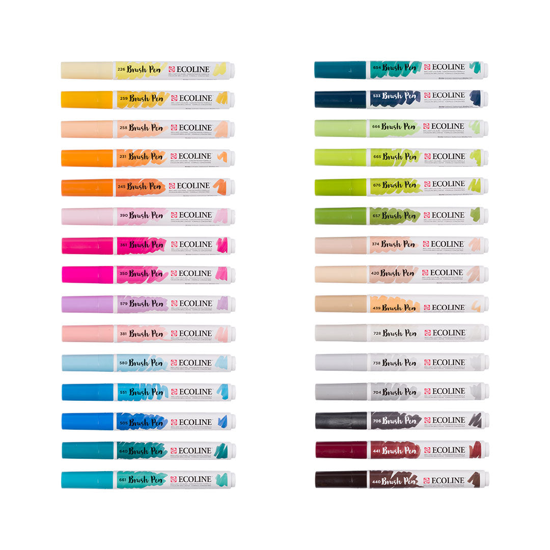 Royal Talens Ecoline Brushpen Set of 30 Additional Colours