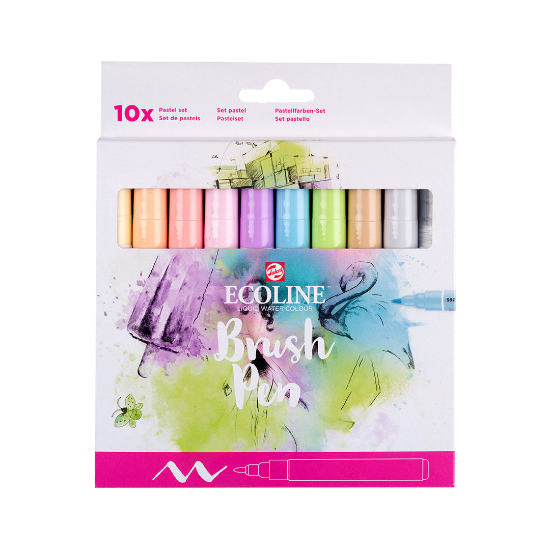 Royal Talens Ecoline Brushpen Set of 10 Pastel