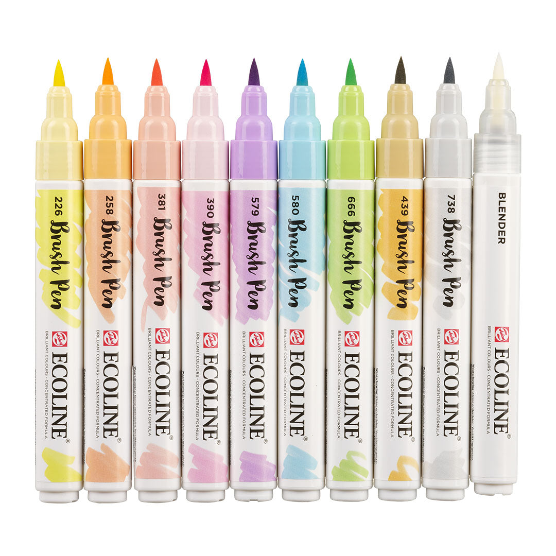 Royal Talens Ecoline Brushpen Set of 10 Pastel