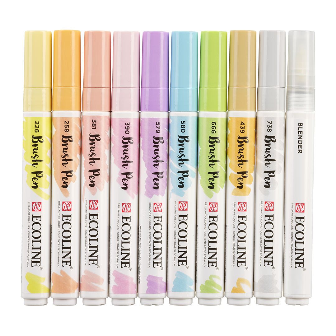Royal Talens Ecoline Brushpen Set of 10 Pastel