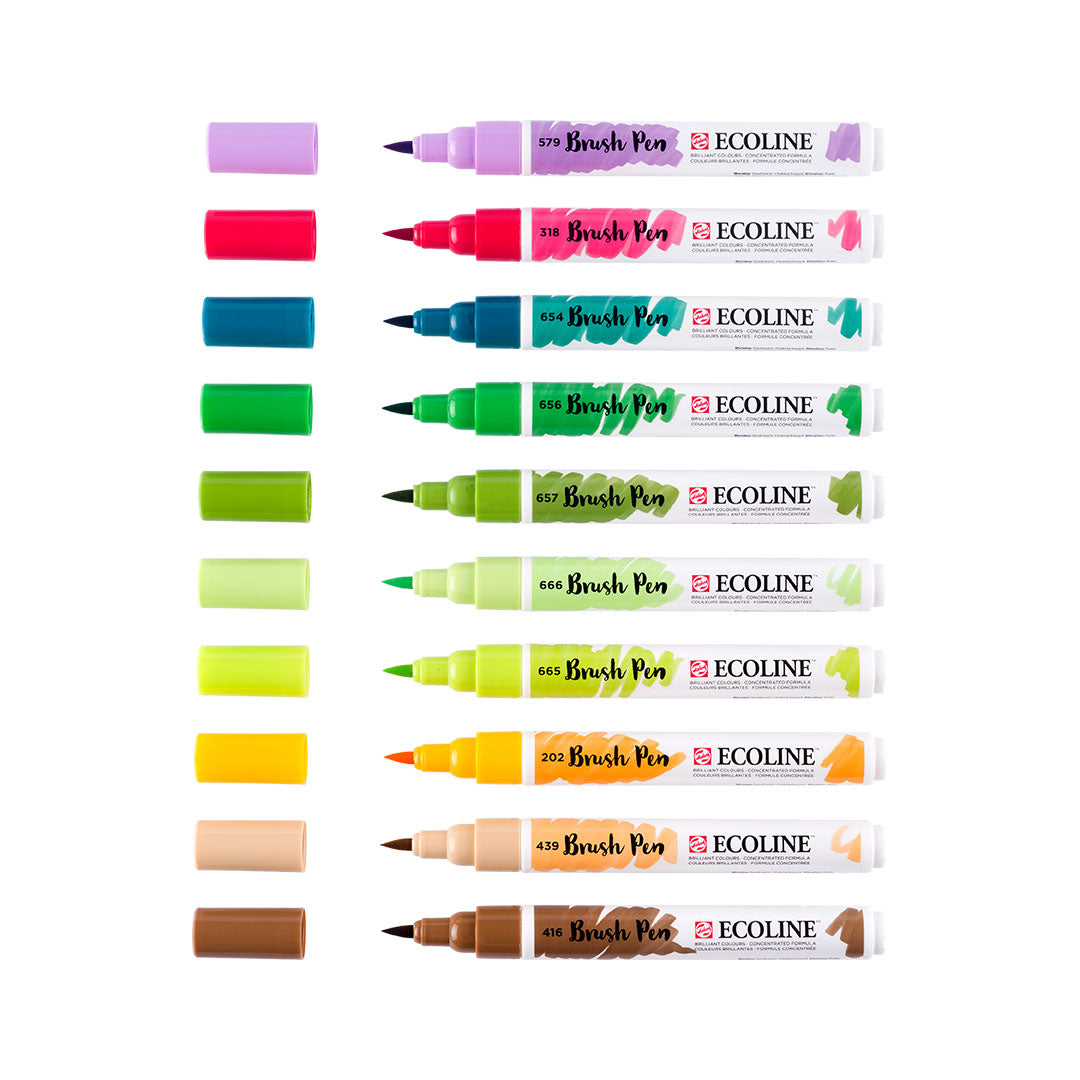Royal Talens Ecoline Brushpen Set of 10 Botanical