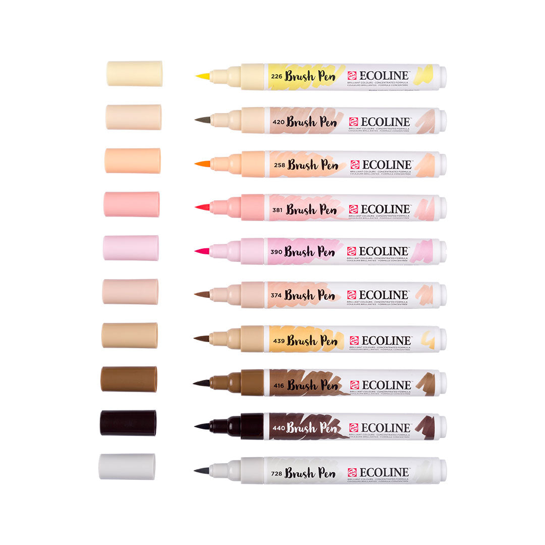 Royal Talens Ecoline Brushpen Set of 10 Skin