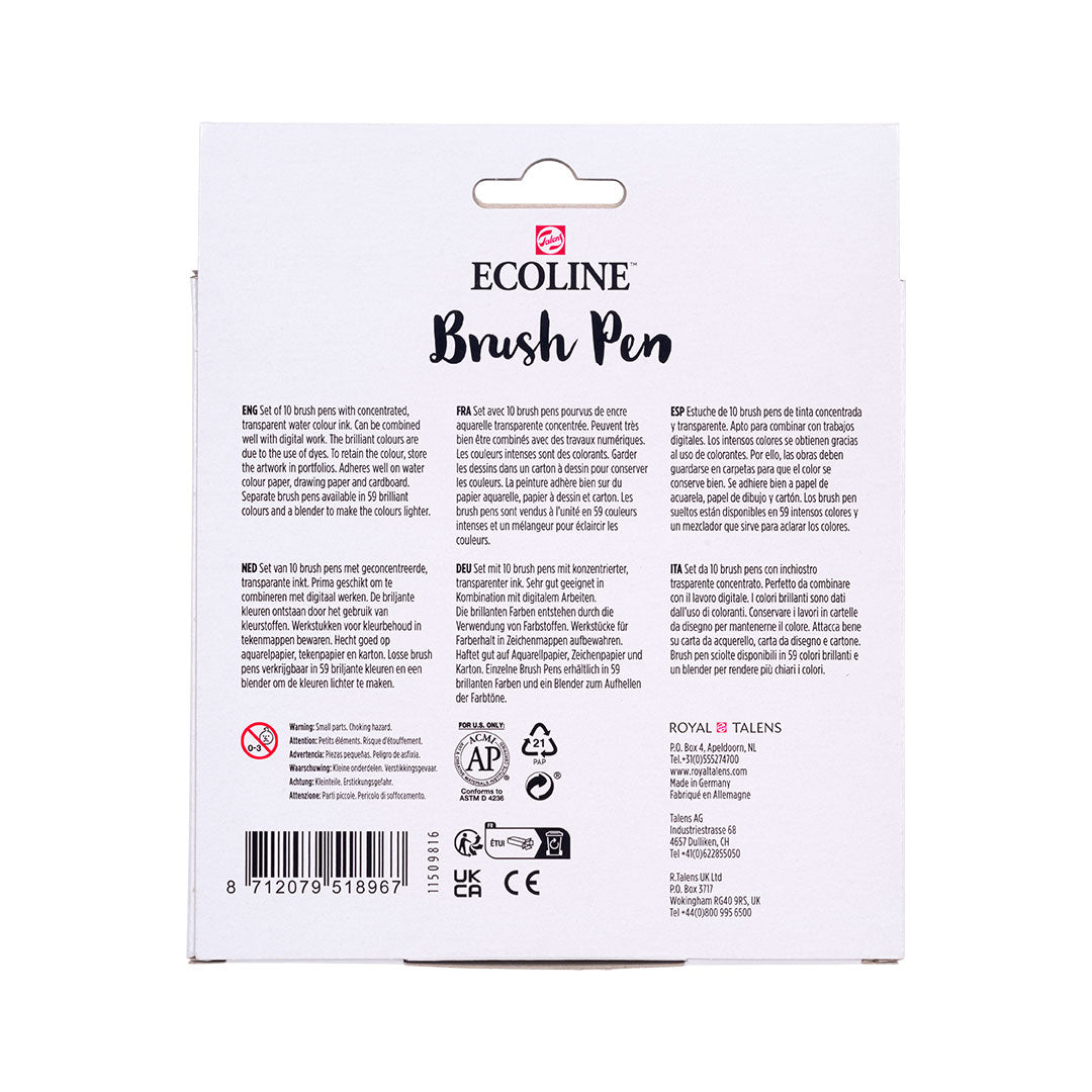 Royal Talens Ecoline Brushpen Set of 10 Skin