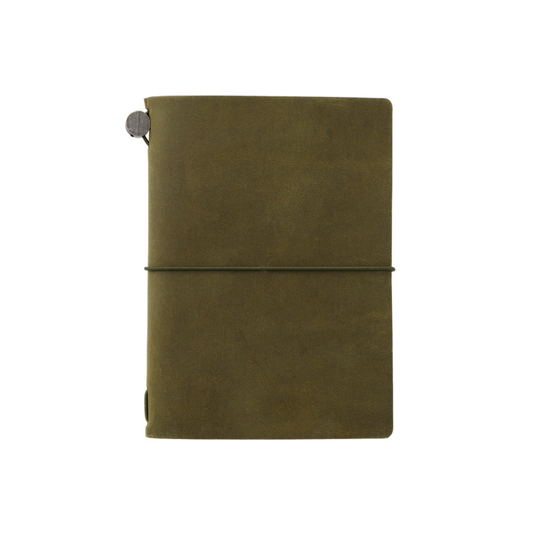 TRAVELER'S COMPANY Traveler's Notebook Leather Passport Size Olive by TRAVELER'S COMPANY at Cult Pens