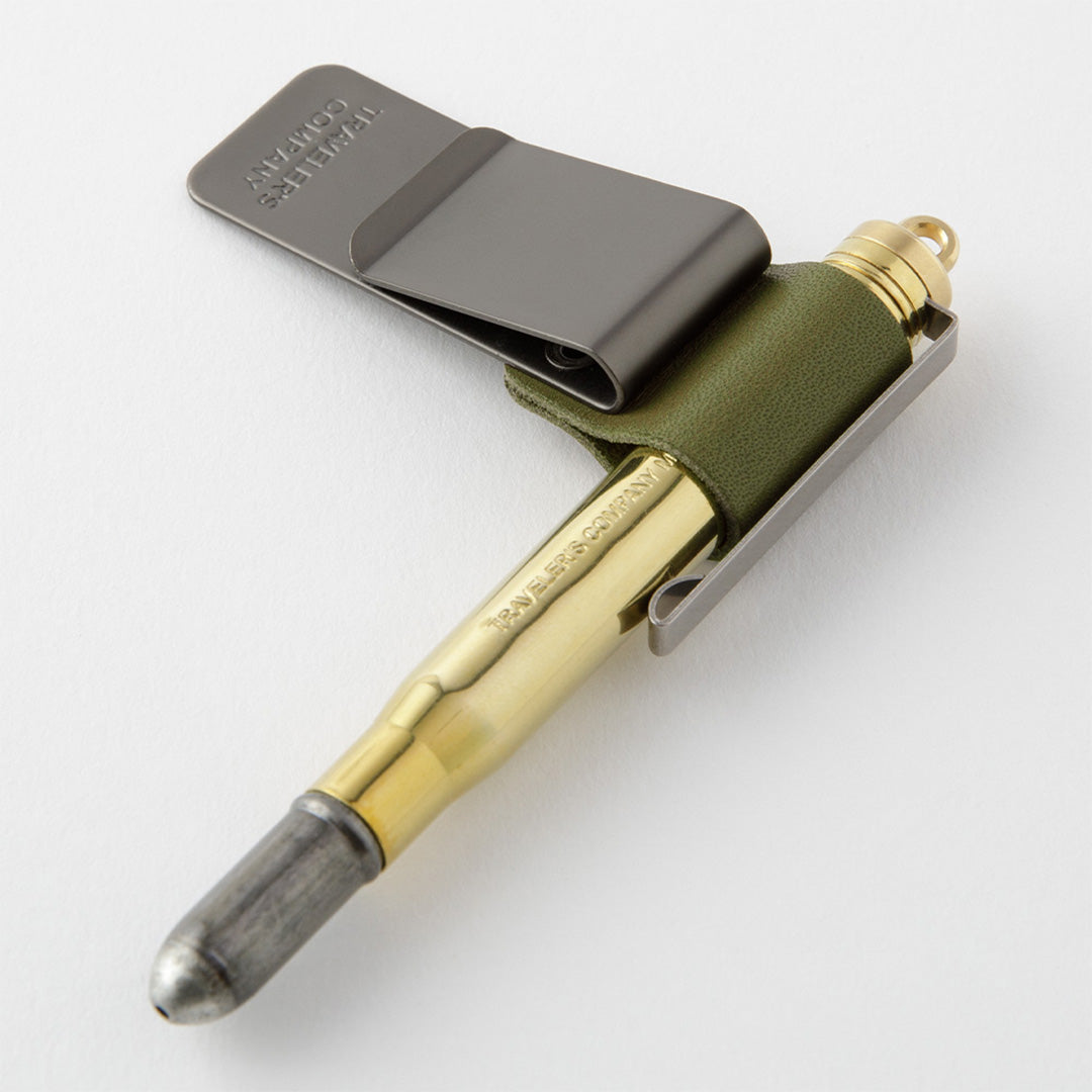 TRAVELER'S COMPANY Penholder Medium Olive by TRAVELER'S COMPANY at Cult Pens
