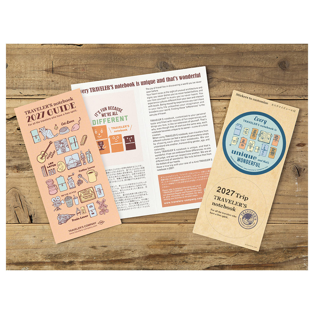 TRAVELER'S Company 2027 Notebook Refill Monthly