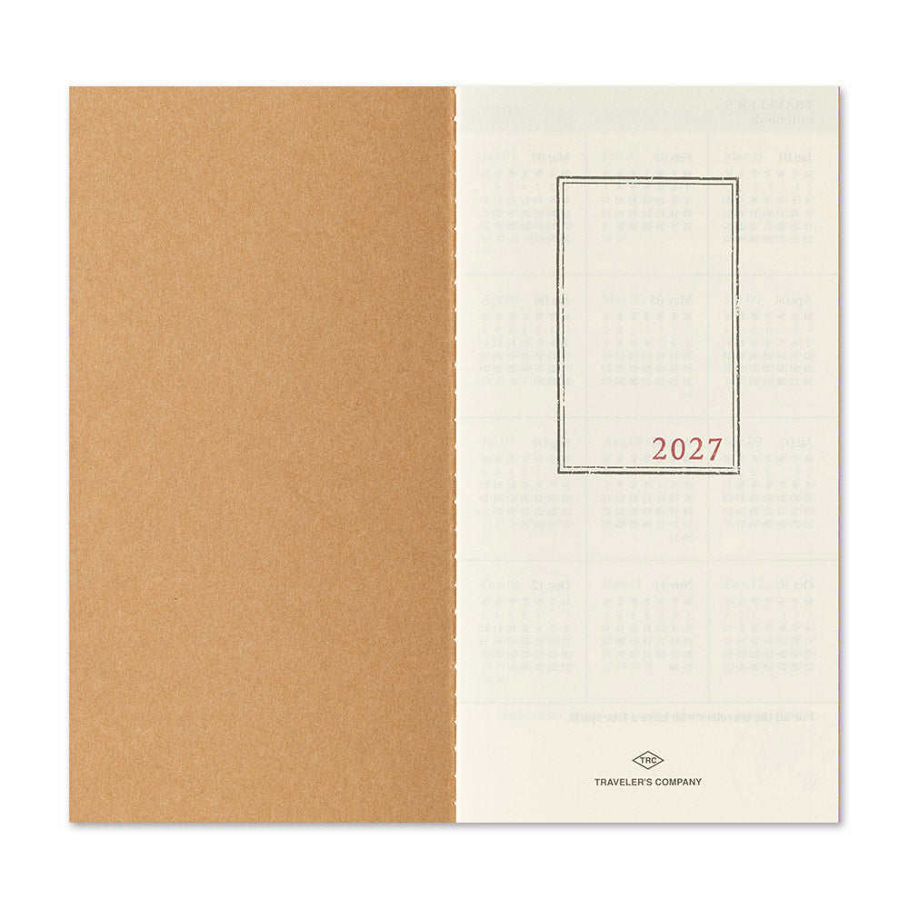 TRAVELER'S Company 2027 Notebook Refill Monthly