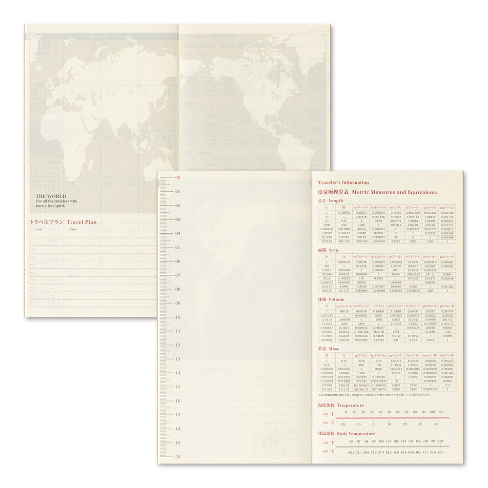 TRAVELER'S Company 2027 Notebook Refill Monthly