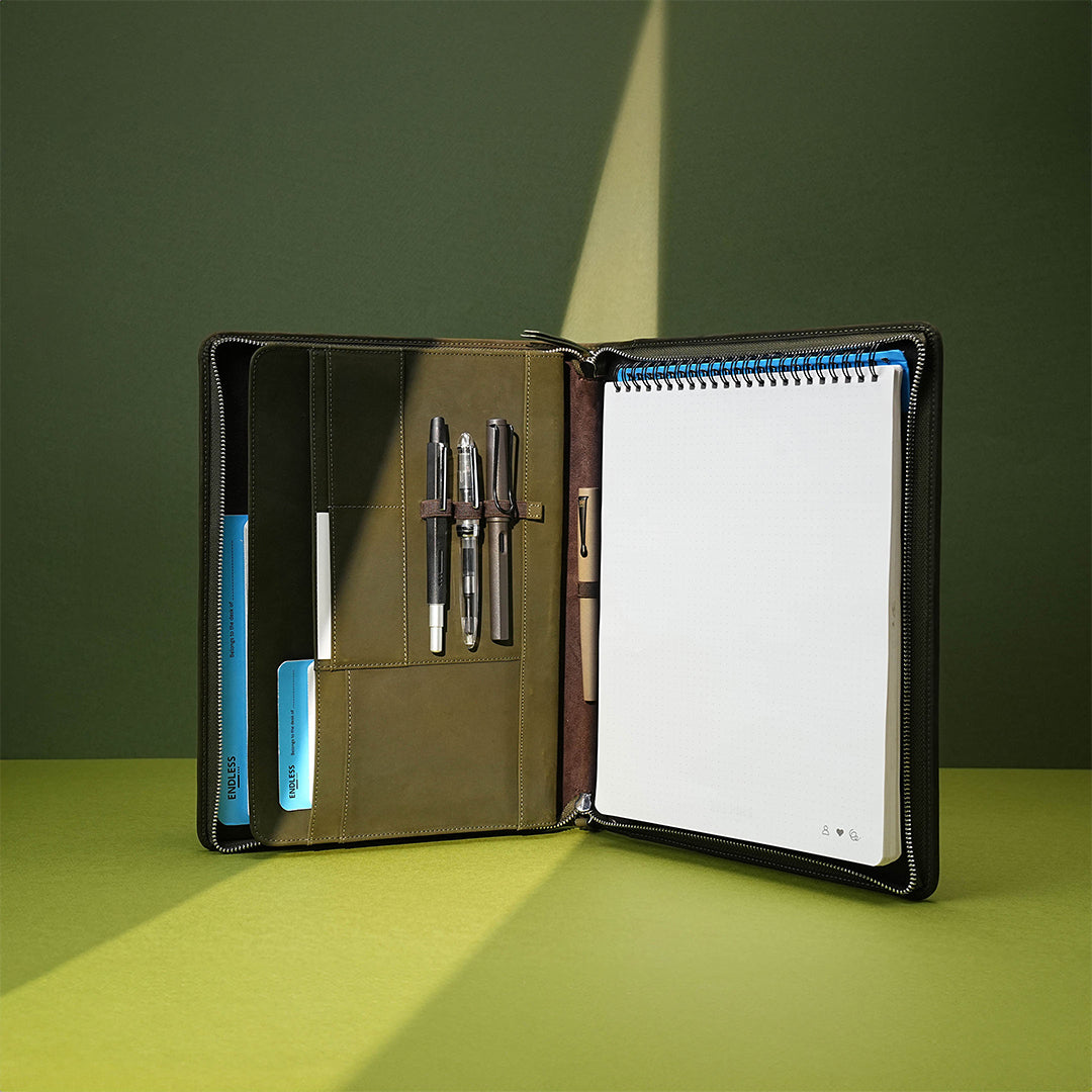 Endless Folio A4 with Storyboard Spiral Notebook Green