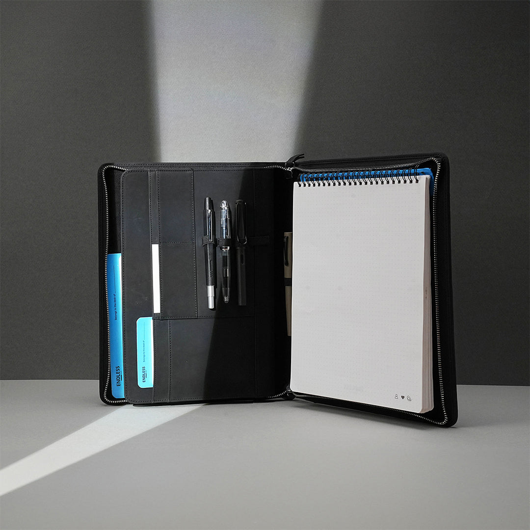 Endless Folio A4 with Storyboard Spiral Notebook Black