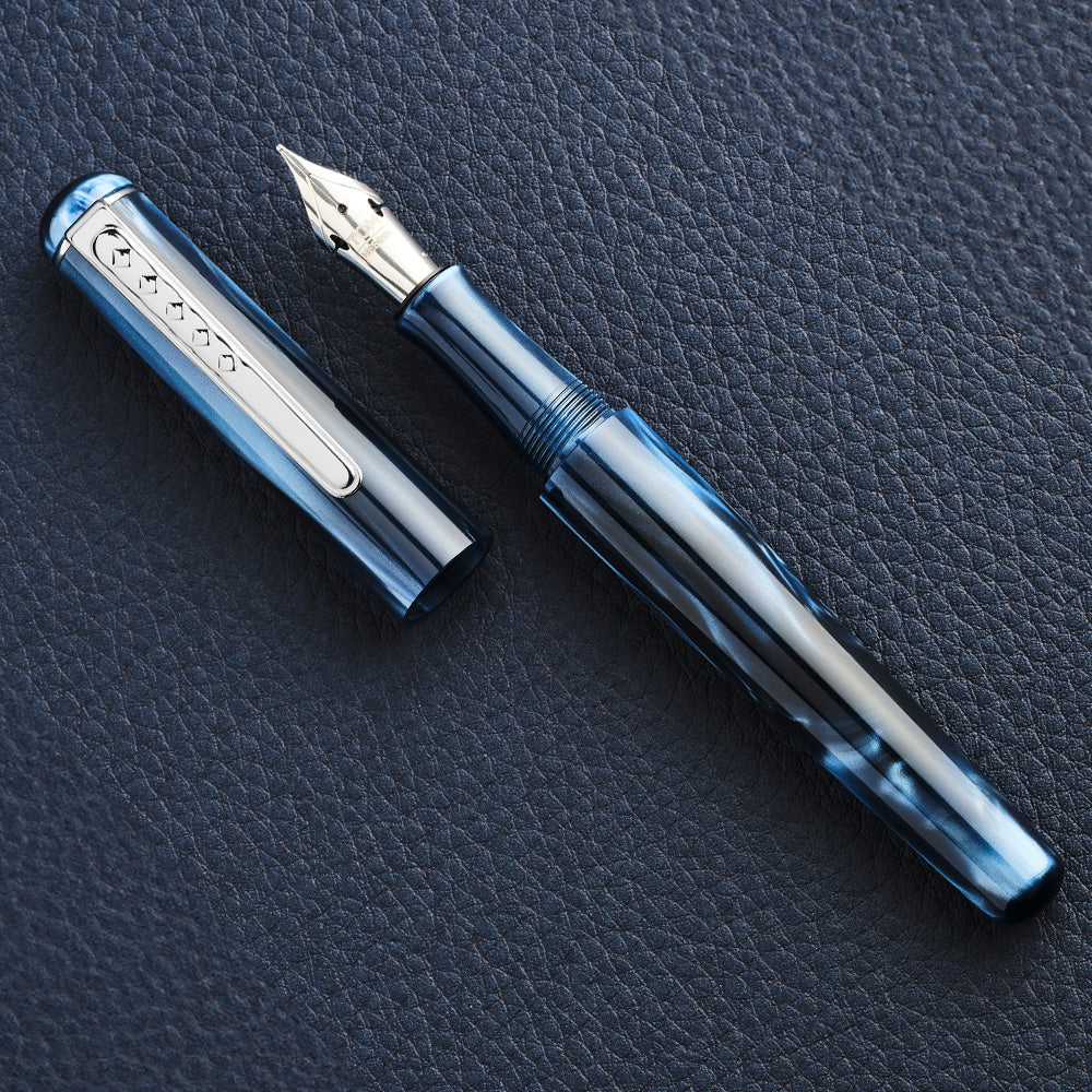 Tom Hessin Charles Collection Fountain Pen Signature Blue