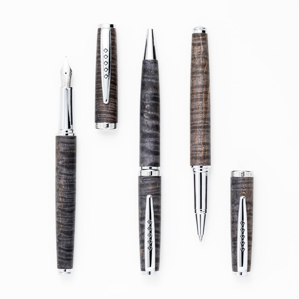 Tom Hessin Edinburgh Wooden Barrel Rollerball Pen Stockbridge Stone