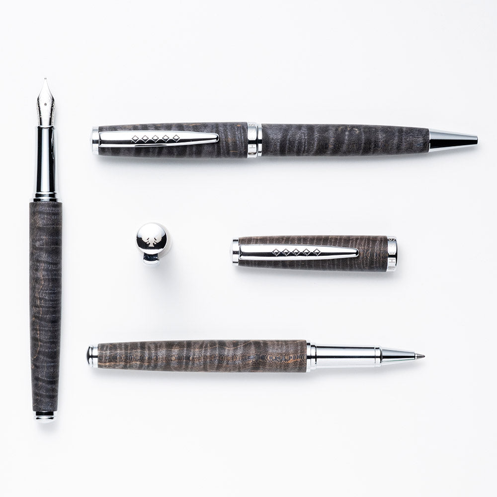 Tom Hessin Edinburgh Wooden Barrel Fountain Pen Stockbridge Stone