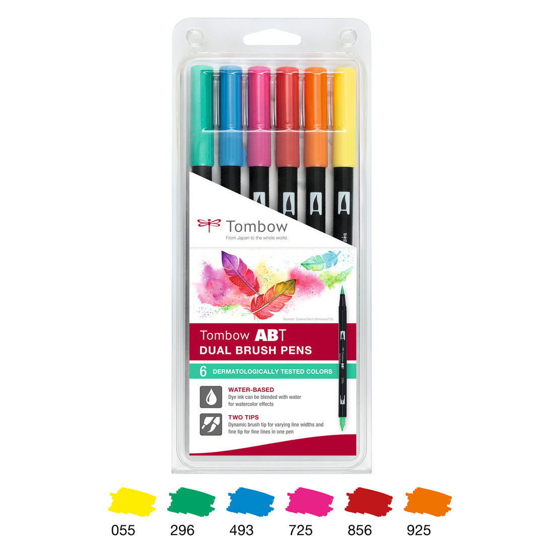 Tombow ABT Dual Brush Pen Set of 6