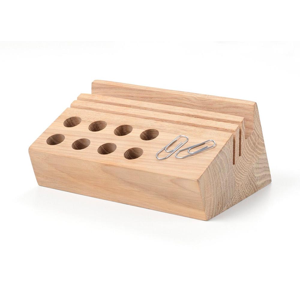 Troika Desk Organizer Wood Matt Brown