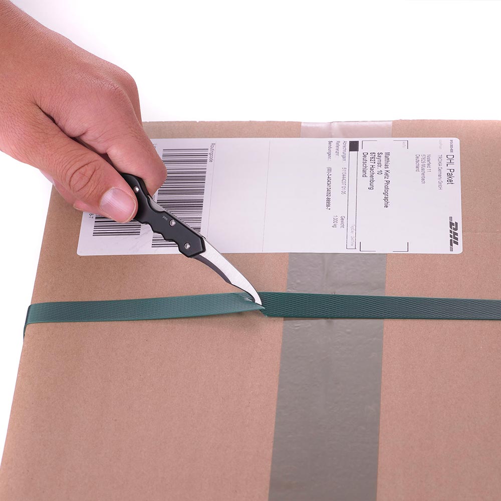 Troika Parcel Cutter With Small Keyring Matt Black/Silver