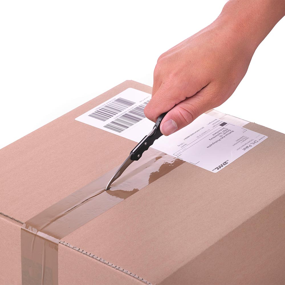 Troika Parcel Cutter With Small Keyring Matt Black/Silver