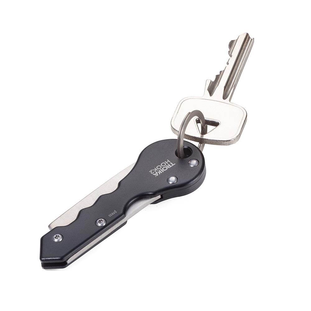 Troika Parcel Cutter With Small Keyring Matt Black/Silver