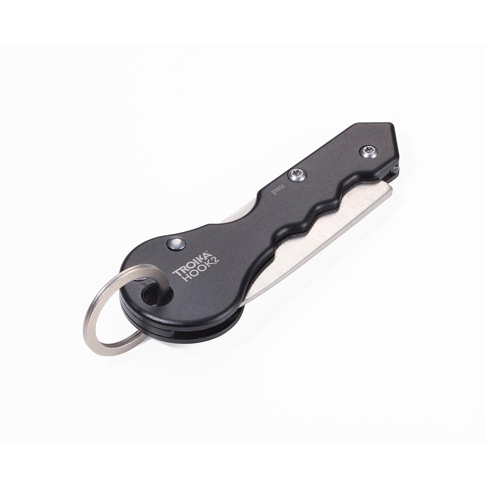 Troika Parcel Cutter With Small Keyring Matt Black/Silver