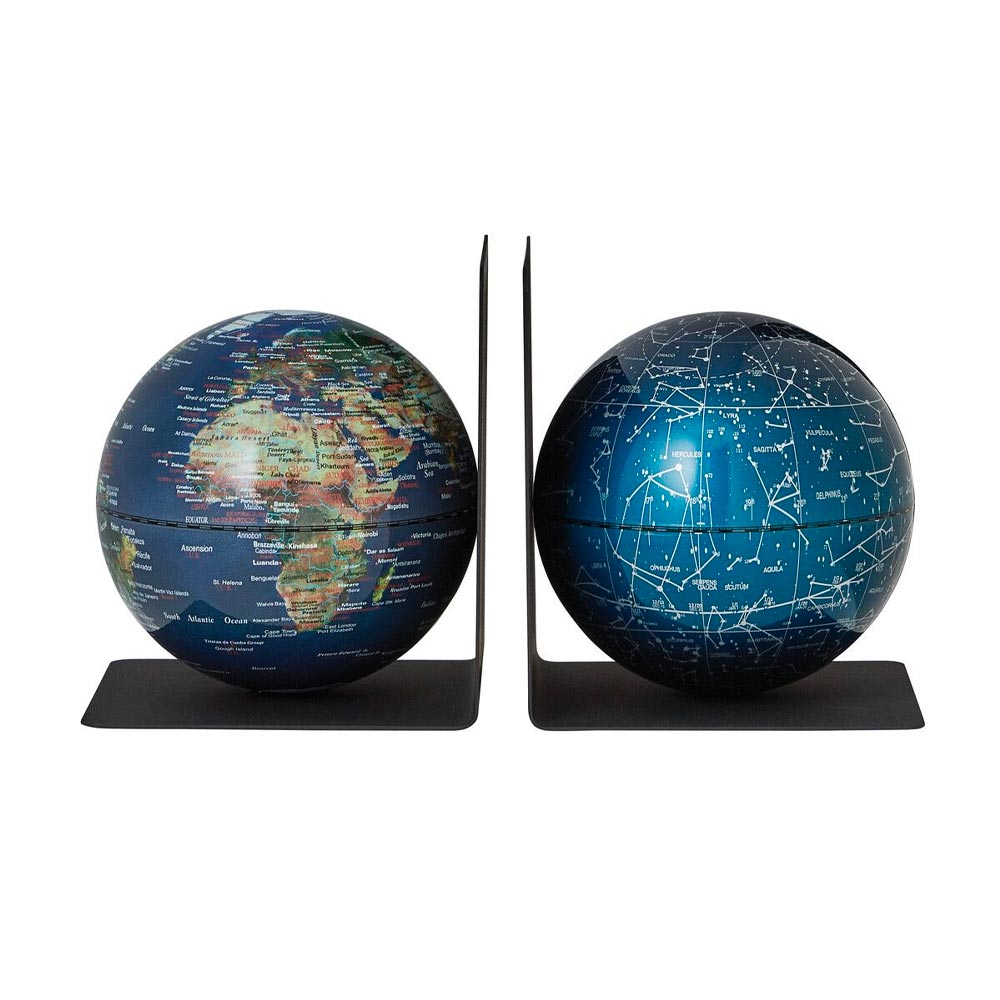 Troika Globe Bookends Physical 2 / Zodiac Sign