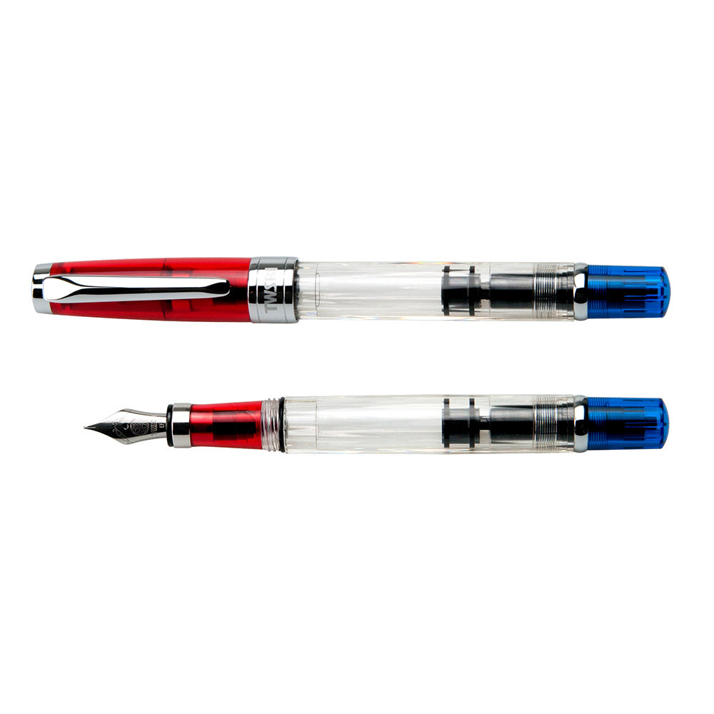 TWSBI Diamond 580 Fountain Pen Red Blue Transparent