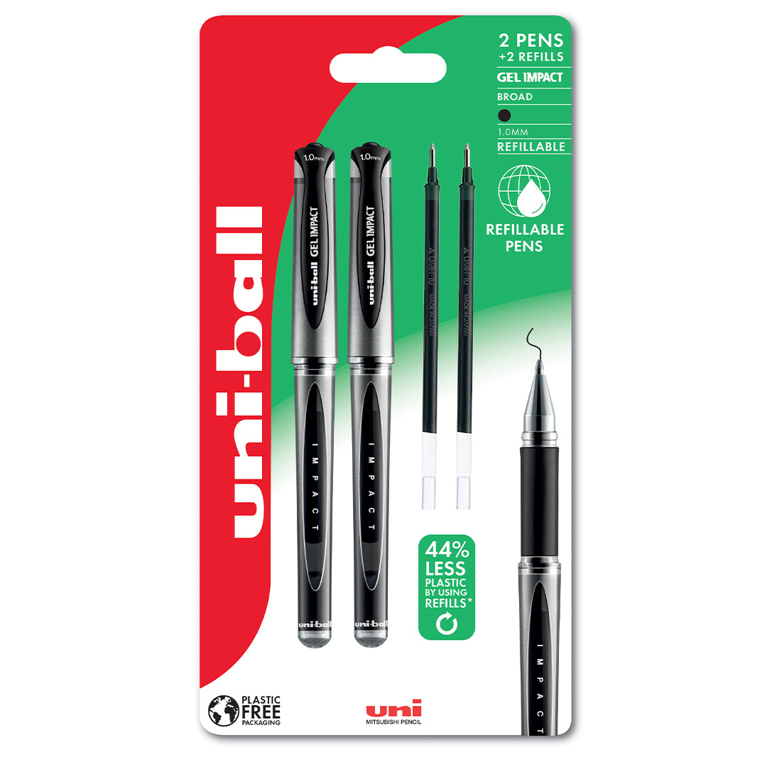 uni-ball Signo Gel Impact UM-153S Set of 2 with Refills